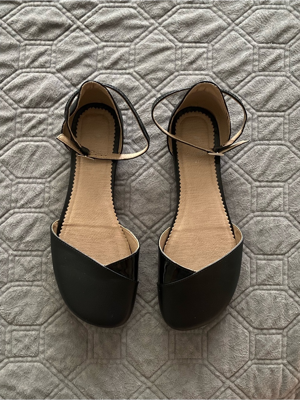 Barefoot Wide Toe Box Shapen Poppy Black Dressy Flats